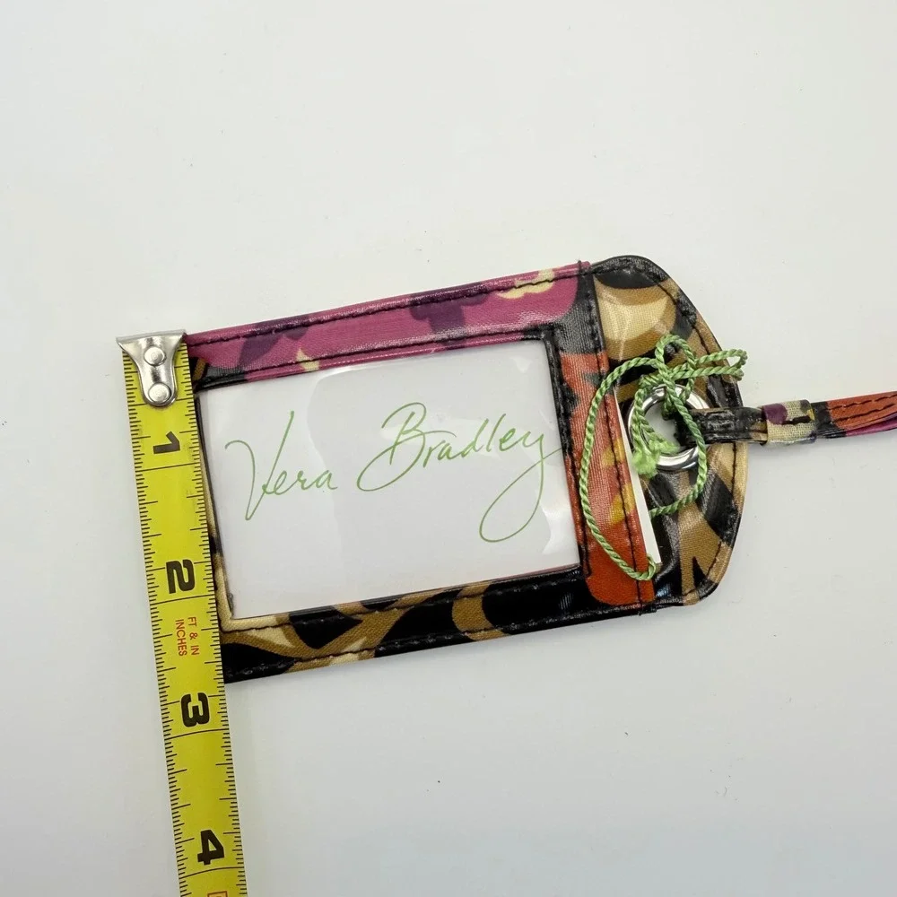 NWT Vera Bradley Luggage ID Tag Suzano Classic Pattern Travel Holder - Picture 4 of 5
